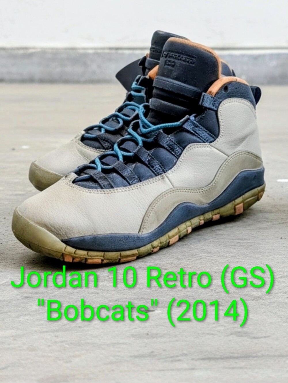Jordan 10 Retro (GS) "Bobcats" (2014) Mens 6.5Y Womens 8 EUC